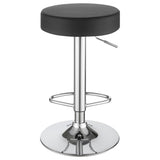 Ramses 29-inch Adjustable Bar Stool Chrome and Black - 102558