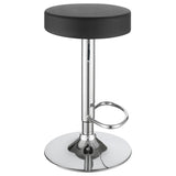 Ramses 29-inch Adjustable Bar Stool Chrome and Black - 102558