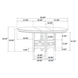 Lavon Oval 60-inch Extension Leaf Dining Table Espresso - 102671