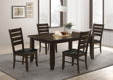 Dalila 5-piece Rectangular Dining Table Set Cappuccino - 102721-S5