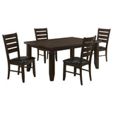 Dalila 5-piece Rectangular Dining Table Set Cappuccino - 102721-S5