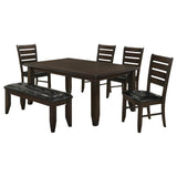 Dalila 6-piece Rectangular Dining Table Set Cappuccino - 102721-S6