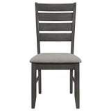 Dalila 6-piece Rectangular Dining Table Set Dark Grey - 102721GRY-S6