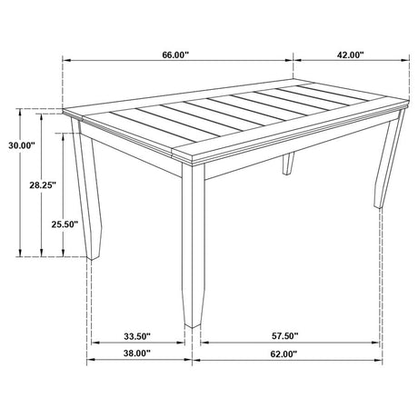 Dalila 6-piece Rectangular Dining Table Set Dark Grey - 102721GRY-S6