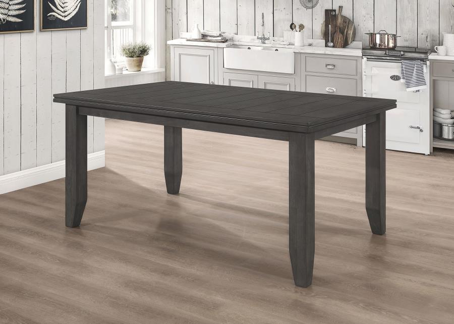 Dalila Rectangular 66-inch Wood Dining Table Dark Grey - 102721GRY
