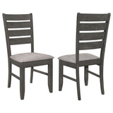 Dalila Wood Dining Side Chair Dark Grey (Set of 2) - 102722GRY