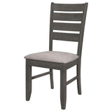 Dalila Wood Dining Side Chair Dark Grey (Set of 2) - 102722GRY