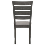 Dalila Wood Dining Side Chair Dark Grey (Set of 2) - 102722GRY