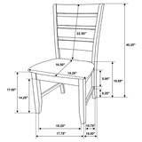 Dalila Wood Dining Side Chair Cappuccino (Set of 2) - 102722