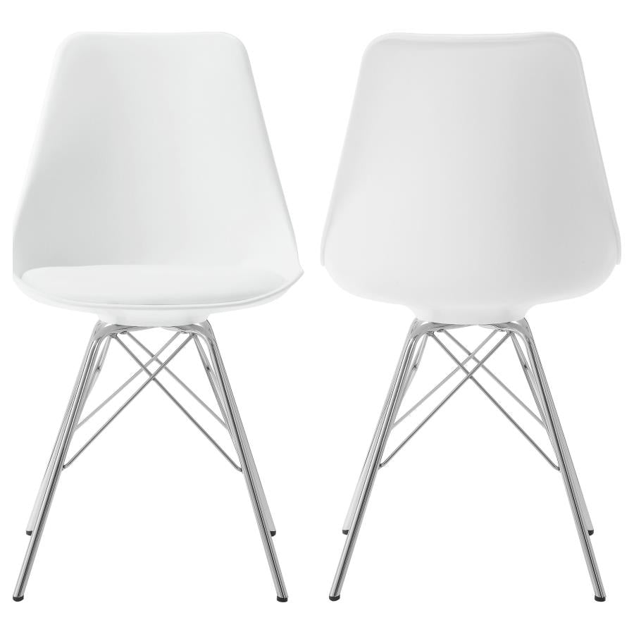 Juniper Polypropylene Dining Side Chair White (Set of 2) - 102792