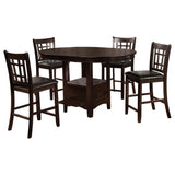 Lavon 5-piece Oval Counter Height Dining Set Espresso - 102888-S5