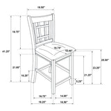Lavon 5-piece Oval Counter Height Dining Set Espresso - 102888-S5