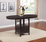Lavon Oval 60-inch Extension Counter Dining Table Espresso - 102888