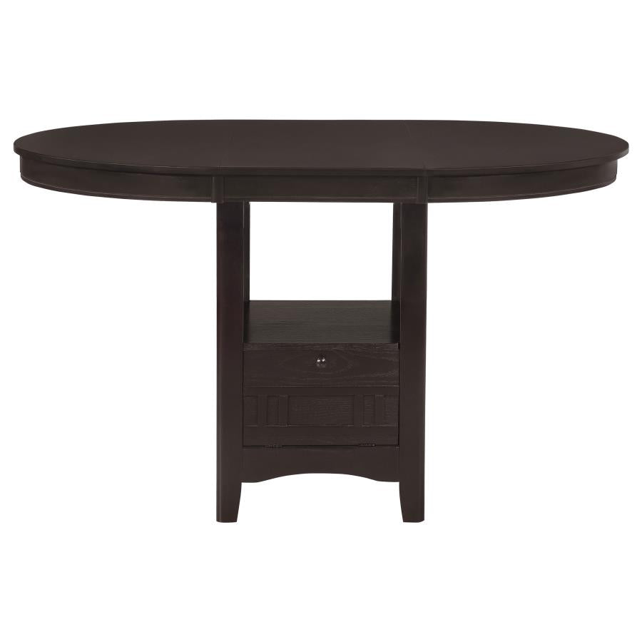 Lavon Oval 60-inch Extension Counter Dining Table Espresso - 102888