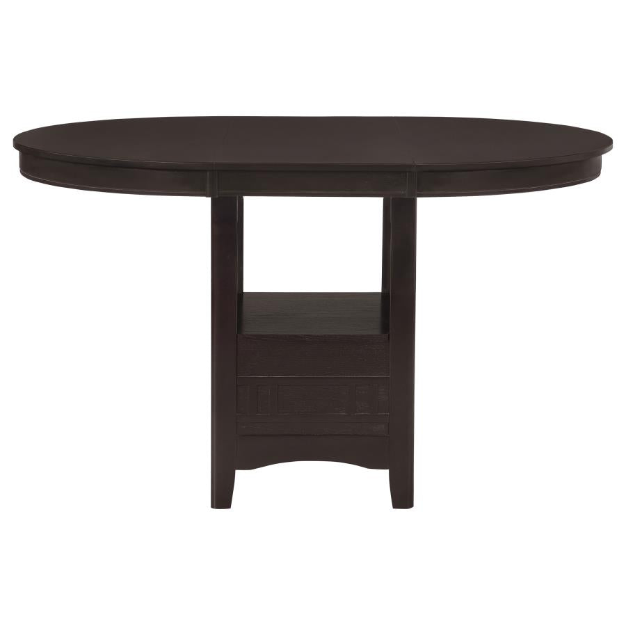 Lavon Oval 60-inch Extension Counter Dining Table Espresso - 102888