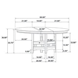 Lavon Oval 60-inch Extension Counter Dining Table Espresso - 102888