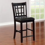 Lavon Wood Counter Chair Black and Espresso (Set of 2) - 102889