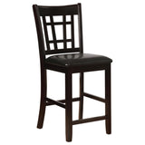 Lavon Wood Counter Chair Black and Espresso (Set of 2) - 102889