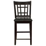 Lavon Wood Counter Chair Black and Espresso (Set of 2) - 102889