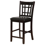 Lavon Wood Counter Chair Black and Espresso (Set of 2) - 102889