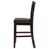 Lavon Wood Counter Chair Black and Espresso (Set of 2) - 102889
