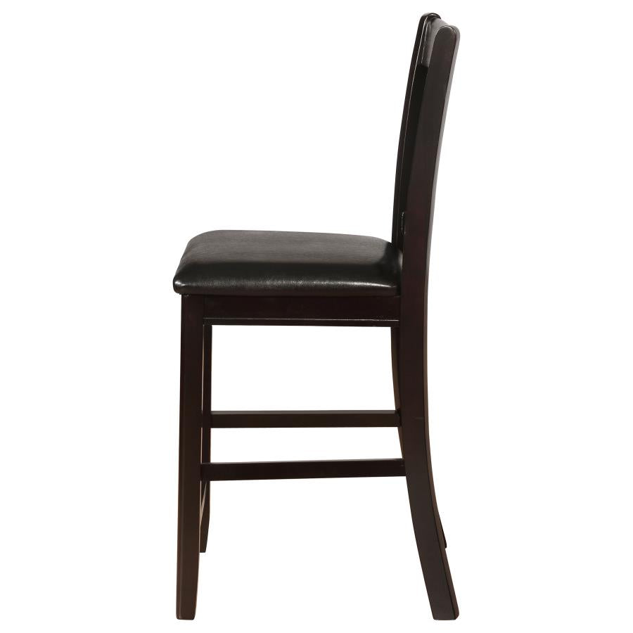 Lavon Wood Counter Chair Black and Espresso (Set of 2) - 102889