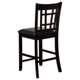 Lavon Wood Counter Chair Black and Espresso (Set of 2) - 102889