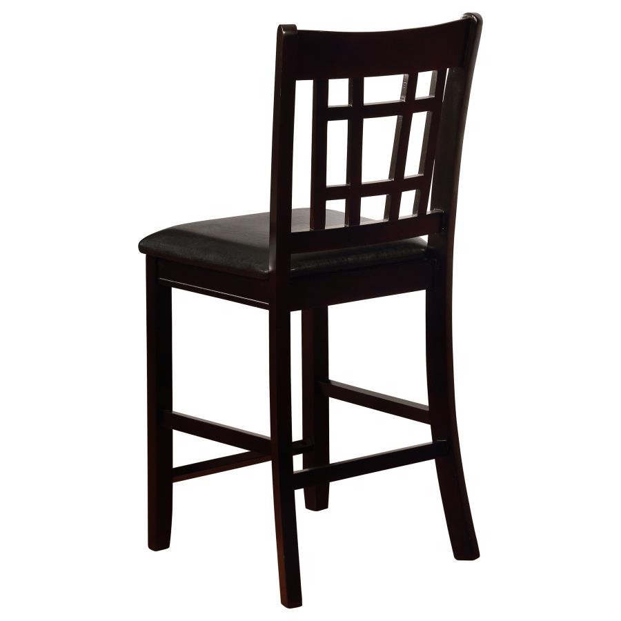 Lavon Wood Counter Chair Black and Espresso (Set of 2) - 102889