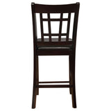 Lavon Wood Counter Chair Black and Espresso (Set of 2) - 102889