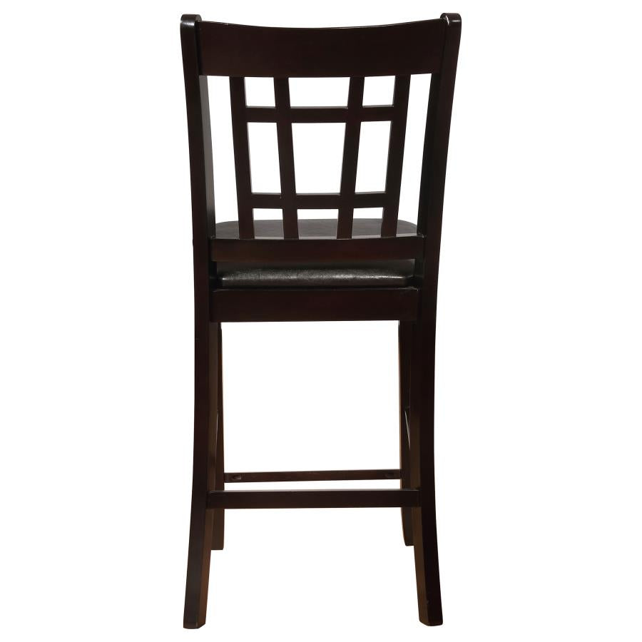 Lavon Wood Counter Chair Black and Espresso (Set of 2) - 102889