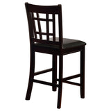 Lavon Wood Counter Chair Black and Espresso (Set of 2) - 102889