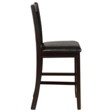 Lavon Wood Counter Chair Black and Espresso (Set of 2) - 102889