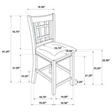 Lavon Wood Counter Chair Black and Espresso (Set of 2) - 102889