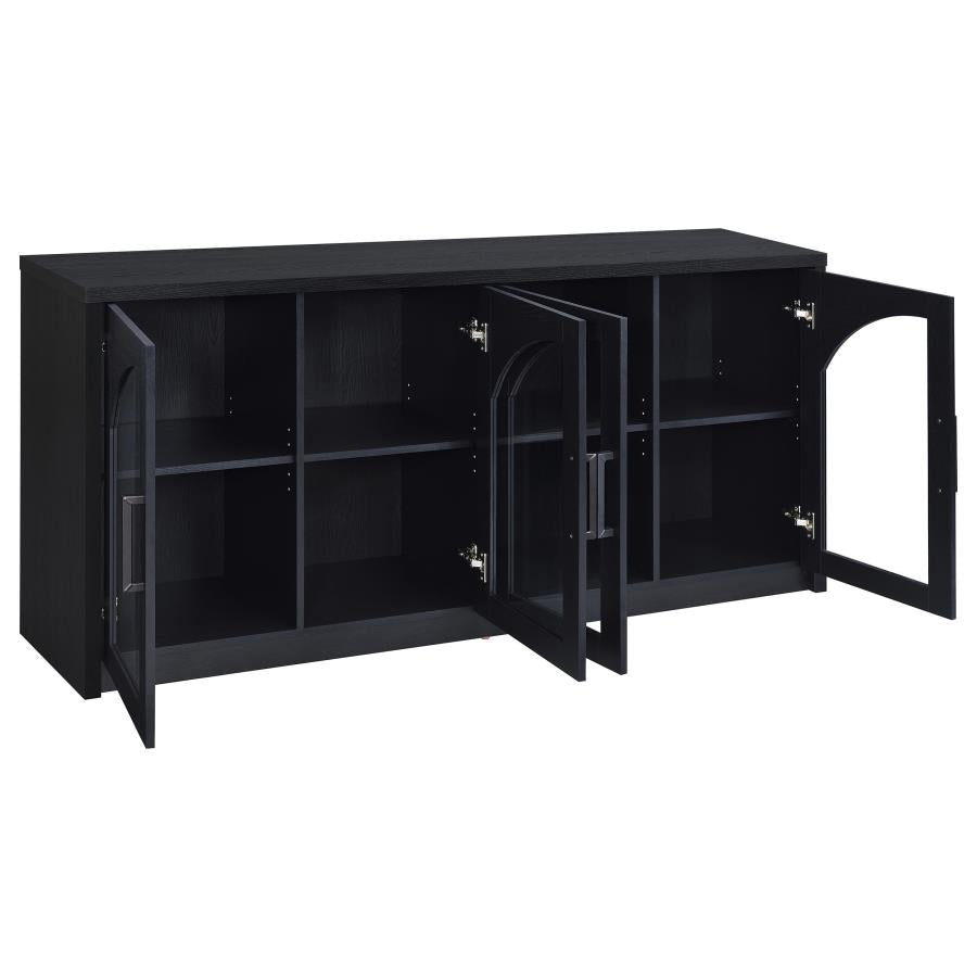 Riva 4-door Dining Sideboard Buffet Storage Credenza Black - 103895