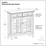 Acadian - Handcrafted Entryway Storage Cabinet