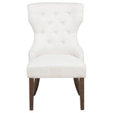 Baney Fabric Upholstered Dining Side Chair Cream and Dark Oak - 104507DOK