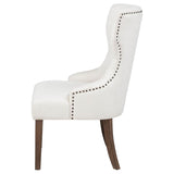 Baney Fabric Upholstered Dining Side Chair Cream and Dark Oak - 104507DOK