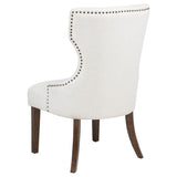 Baney Fabric Upholstered Dining Side Chair Cream and Dark Oak - 104507DOK