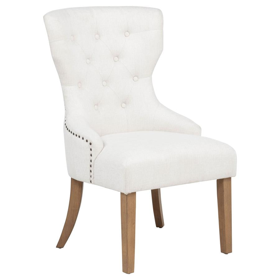 Baney Tufted Upholstered Dining Chair Beige and Rustic Grey - 104507