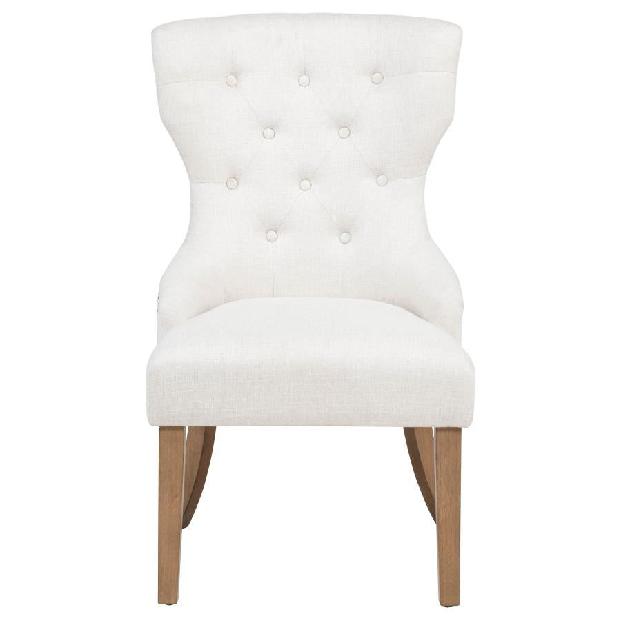 Baney Tufted Upholstered Dining Chair Beige and Rustic Grey - 104507