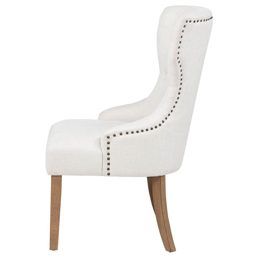 Baney Tufted Upholstered Dining Chair Beige and Rustic Grey - 104507