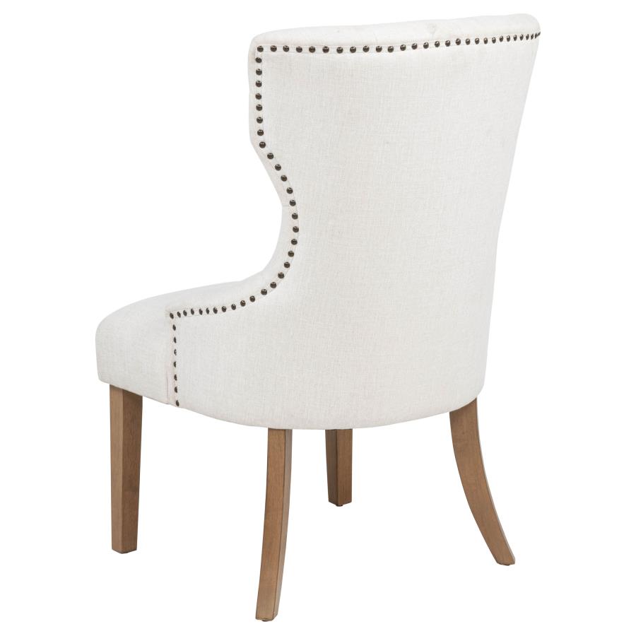 Baney Tufted Upholstered Dining Chair Beige and Rustic Grey - 104507