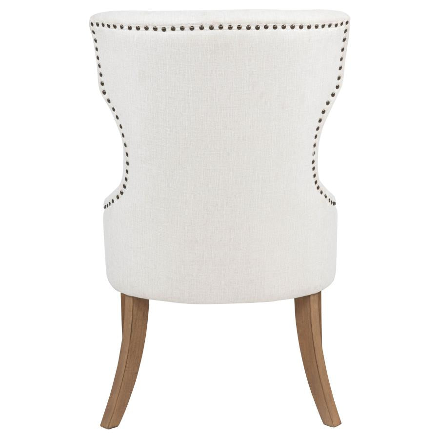 Baney Tufted Upholstered Dining Chair Beige and Rustic Grey - 104507