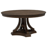 Ridgewell 5-piece Round Pedestal Dining Set Dark Oak - 104600-S5
