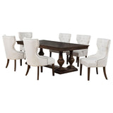 Ridgewell 7-piece Rectangular Trestle Dining Set Dark Oak - 104601-S7