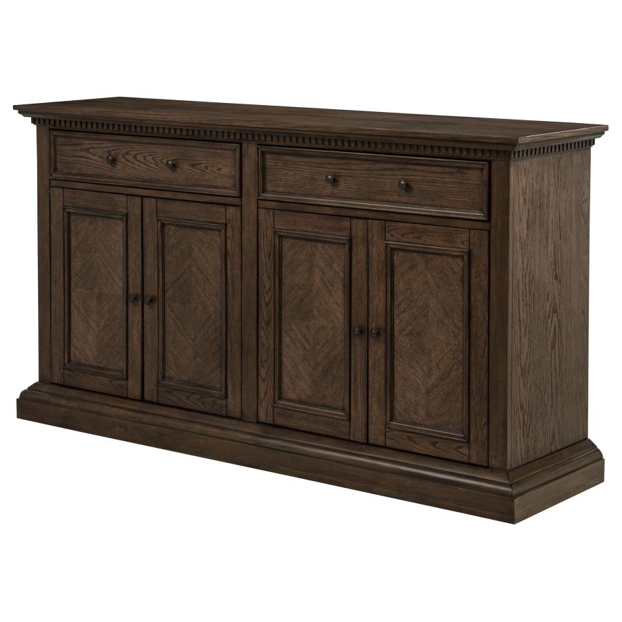 Ridgewell 2-drawer 4-door Dining Server Dark Oak - 104605