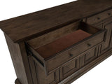 Ridgewell 2-drawer 4-door Dining Server Dark Oak - 104605