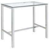 Tolbert 5-piece Bar Set with Acrylic Chairs Clear and Chrome - 104873-S5