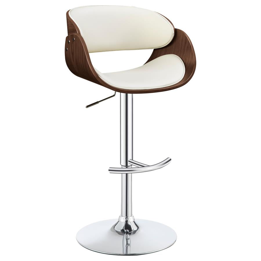 Dana Adjustable Bar Stool Ecru and Chrome - 104966