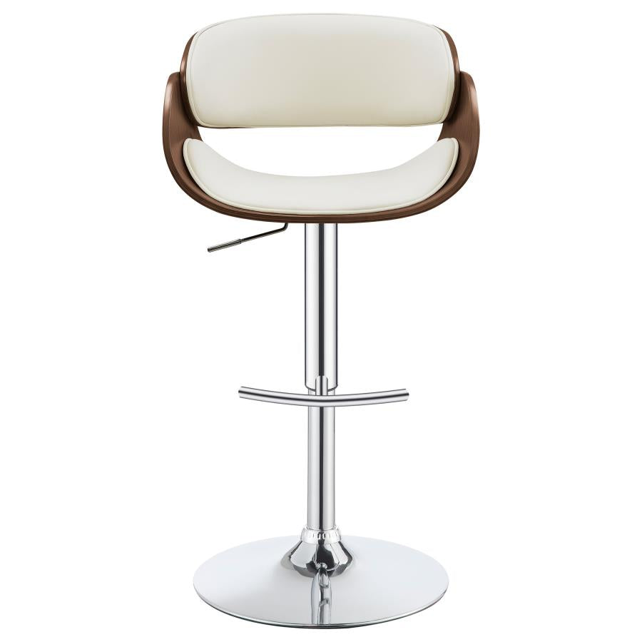 Dana Adjustable Bar Stool Ecru and Chrome - 104966